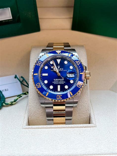 rolex submariner bi metal blue dial|rolex submariner blue dial bezel.